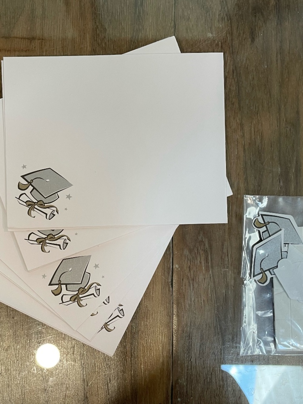 Set of 12 Graduation Envelopes with Graduation Cap Inserts